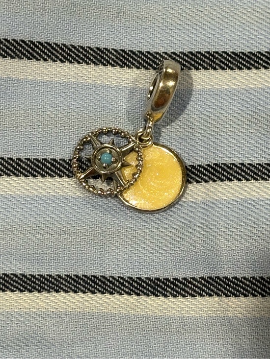 Jewelry - Pandora Silver Compass and mother of pearl charm.